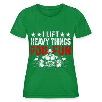 Idée de cadeau de bodybuilder d'haltérophilie haltérophile - T-shirt sport Femme - vert - Devant - AI Model Female 172 dark (172cm)