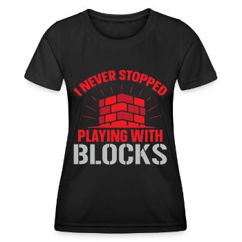 Construction Mason Profession Bricklayer - Women's Functional T-Shirt - black - Front - AI Model Female 172 light (172cm)