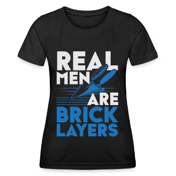 Real men are bricklayer Bricklayer Profession Bricklayer - Women's Functional T-Shirt - black - Front - AI Model Female 172 light (172cm)