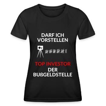 Offizieller Sponsor der Bußgeldstelle - Mechaniker - Frauen Funktions-T-Shirt - Schwarz - Vorne - AI Model Female 172 light (172cm)