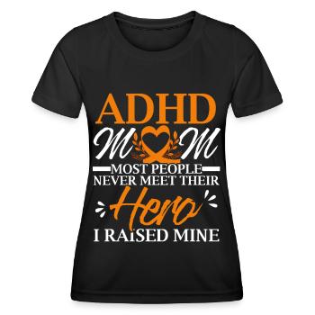 ADHD Mom ADHD Awareness Emrbace Neurodiversity - Women's Functional T-Shirt - black - Front - AI Model Female 172 light (172cm)