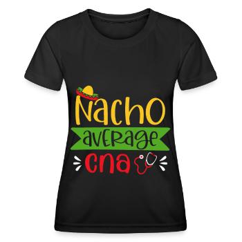 Maison de retraite infirmière motif vintage - T-shirt sport Femme - noir - Devant - AI Model Female 172 light (172cm)