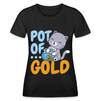 Goldpot Fish Aquarist Fish Farming Goldfish - Women's Functional T-Shirt - black - Front - AI Model Female 172 light (172cm)