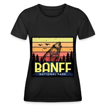 Canada Parc national de l’Alberta Banff Grizzly Bear Cam - T-shirt sport Femme - noir - Devant - AI Model Female 172 light (172cm)
