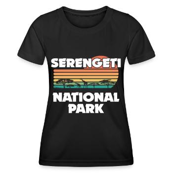Nationalpark Serengeti Afrika Safari in der Savann - Frauen Funktions-T-Shirt - Schwarz - Vorne - AI Model Female 172 light (172cm)