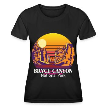 Bryce Canyon Souvenir Parc National Rocks Utah Cam - T-shirt sport Femme - noir - Devant - AI Model Female 172 light (172cm)