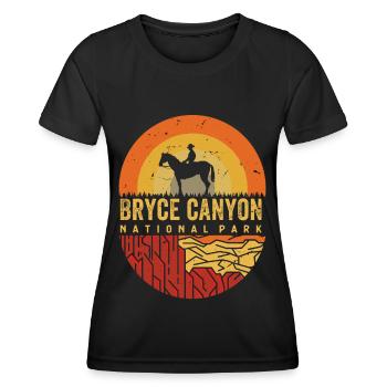 Parc national de Bryce Canyon Nature Utah Touristes Sou - T-shirt sport Femme - noir - Devant - AI Model Female 172 light (172cm)