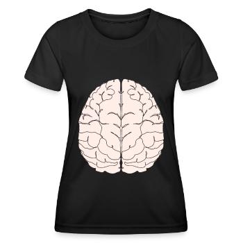 brain brain brain intelligence smart smart student university - Women's Functional T-Shirt - black - Front - AI Model Female 172 light (172cm)