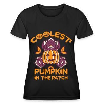 Kürbis-Blumen-Halloween-Party-Albtraum Fröhliches - Frauen Funktions-T-Shirt - Schwarz - Vorne - AI Model Female 172 light (172cm)