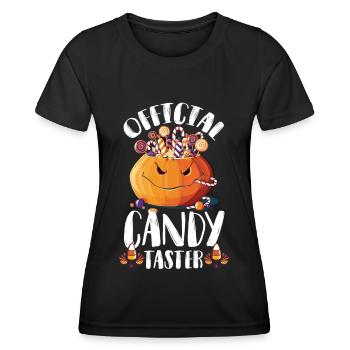 Süßigkeits-Schnupper-Halloween-Party-Albtraum-Kürb - Frauen Funktions-T-Shirt - Schwarz - Vorne - AI Model Female 172 light (172cm)