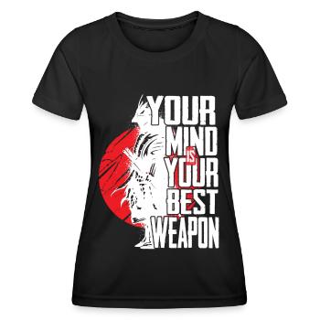 Samouraï Guerriers Japonais Ninja Épée Katana - T-shirt sport Femme - noir - Devant - AI Model Female 172 light (172cm)