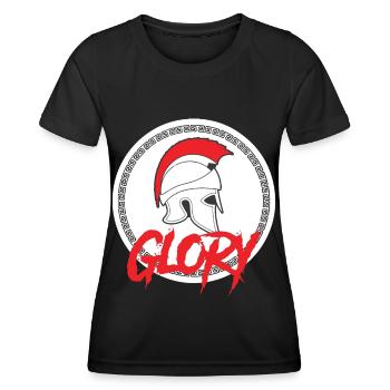 Sparta Glory Spartaner Helm Gladiator Antikes Grie - Frauen Funktions-T-Shirt - Schwarz - Vorne - AI Model Female 172 light (172cm)