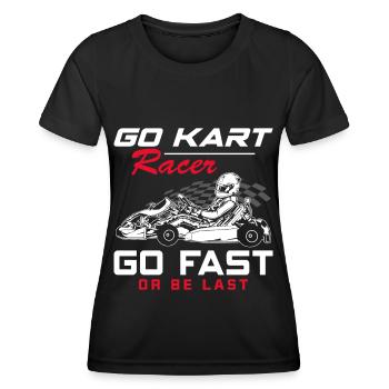 Go-Kart-Rennfahrer Kart-Rennen Gokart-Rennbahn-Ren - Frauen Funktions-T-Shirt - Schwarz - Vorne - AI Model Female 172 light (172cm)