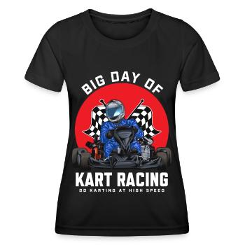 Kart-Rennen Go-Kart-Rennfahrer Gokart-Rennbahn-Ren - Frauen Funktions-T-Shirt - Schwarz - Vorne - AI Model Female 172 light (172cm)