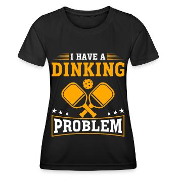 Pickleball Player Dinking Love Pickleball Retro - Women's Functional T-Shirt - black - Front - AI Model Female 172 light (172cm)