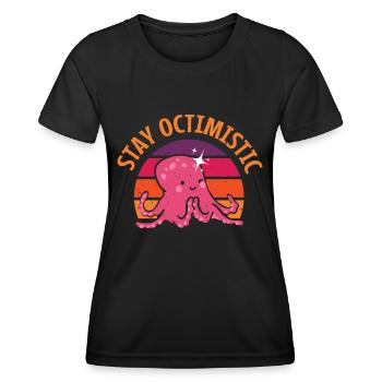 Poulpe Poulpe Tentacule de mer Poulpe Poulpe Poulpe Poulpe - T-shirt sport Femme - noir - Devant - AI Model Female 172 light (172cm)