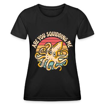 Poulpe Poulpe Tentacule de mer Poulpe Poulpe Poulpe Poulpe - T-shirt sport Femme - noir - Devant - AI Model Female 172 light (172cm)
