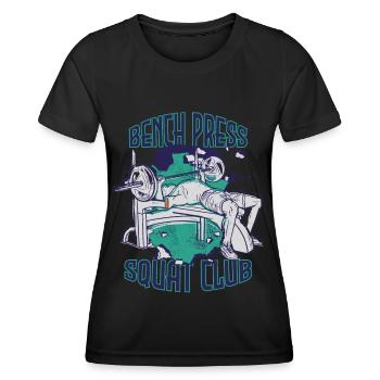 Bench Press Training Strength Training Gym M - T-shirt sport Femme - noir - Devant - AI Model Female 172 light (172cm)