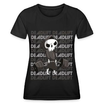 Deadlift Till Death Gym Workout Motivation - T-shirt sport Femme - noir - Devant - AI Model Female 172 light (172cm)