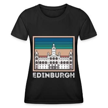 Schottland-Souvenir-Schottisch-Edinburgh-Touristen - Frauen Funktions-T-Shirt - Schwarz - Vorne - AI Model Female 172 light (172cm)