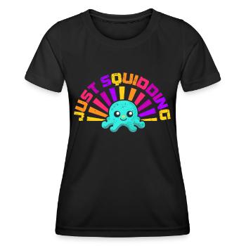 Poulpe Poulpe Tentacule de mer Poulpe Poulpe Poulpe Poulpe - T-shirt sport Femme - noir - Devant - AI Model Female 172 light (172cm)