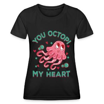 Poulpe Poulpe Tentacule de mer Poulpe Poulpe Poulpe Poulpe - T-shirt sport Femme - noir - Devant - AI Model Female 172 light (172cm)