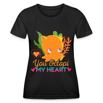 Poulpe Poulpe Tentacule de mer Poulpe Poulpe Poulpe Poulpe - T-shirt sport Femme - noir - Devant - AI Model Female 172 light (172cm)