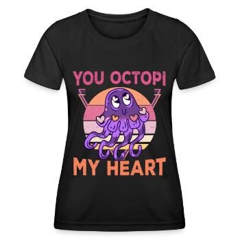 Poulpe Poulpe Tentacule de mer Poulpe Poulpe Poulpe Poulpe - T-shirt sport Femme - noir - Devant - AI Model Female 172 light (172cm)