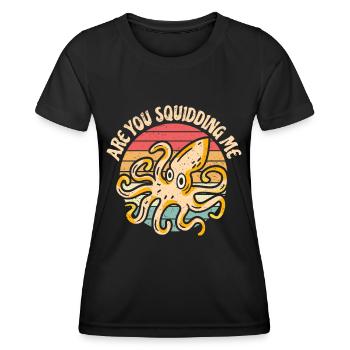 Poulpe Poulpe Tentacule de mer Poulpe Poulpe Poulpe Poulpe - T-shirt sport Femme - noir - Devant - AI Model Female 172 light (172cm)