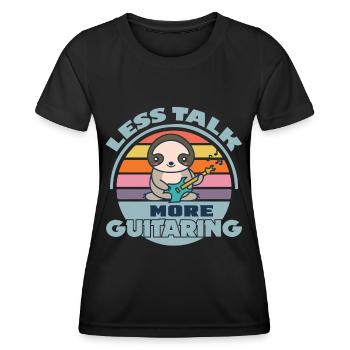 Gitarrist Rockgitarre Gitarrist Musiker Gitarrist - Frauen Funktions-T-Shirt - Schwarz - Vorne - AI Model Female 172 light (172cm)