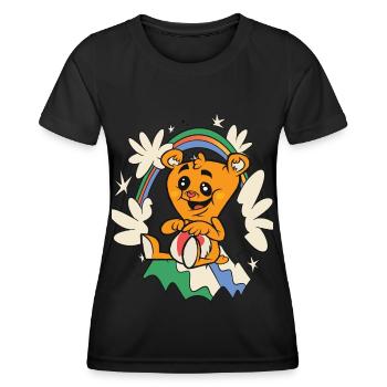 Rainbow a adoré Teddy Hug Time Cute Teddy Bear - T-shirt sport Femme - noir - Devant - AI Model Female 172 light (172cm)