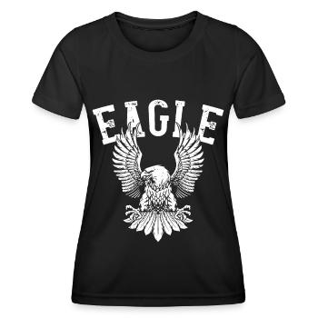 Adler Falknerei Raubvögel Falke - Frauen Funktions-T-Shirt - Schwarz - Vorne - AI Model Female 172 light (172cm)