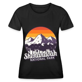 Parc national de Shenandoah Souvenir Virginia Mountain Wall - T-shirt sport Femme - noir - Devant - AI Model Female 172 light (172cm)