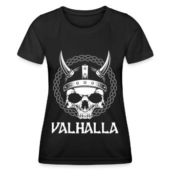 Valhalla Skull Viking Odin Warrior Mythology - Women's Functional T-Shirt - black - Front - AI Model Female 172 light (172cm)