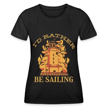 Lighthouse Vitamin Sea Sailor Anchor Ocean Liner - Women's Functional T-Shirt - black - Front - AI Model Female 172 light (172cm)