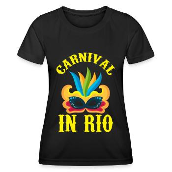 Brasilien Karneval Rio de Janeiro Feier Rio Karnev - Frauen Funktions-T-Shirt - Schwarz - Vorne - AI Model Female 172 light (172cm)