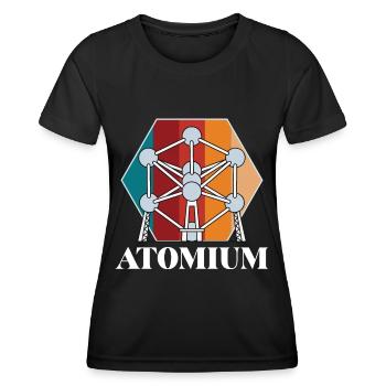 Atomium Atomic nucleus Brüssel Wissenschaft für Ph - Frauen Funktions-T-Shirt - Schwarz - Vorne - AI Model Female 172 light (172cm)