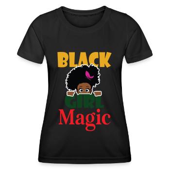 Black Magic Girl Black History Month Proud - Women's Functional T-Shirt - black - Front - AI Model Female 172 light (172cm)