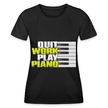Saxophon Jazz Freedom Orchestra Musiker Smooth Jaz - Frauen Funktions-T-Shirt - Schwarz - Vorne - AI Model Female 172 light (172cm)