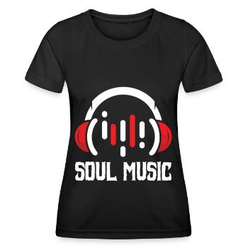 Casque Soul Music Lover Afro Soul Musi - T-shirt sport Femme - noir - Devant - AI Model Female 172 light (172cm)