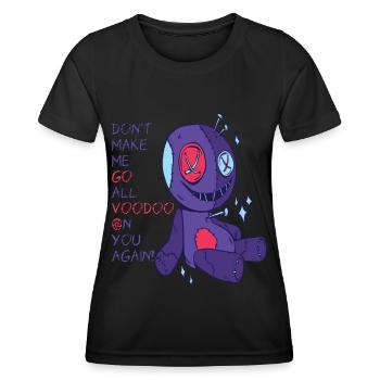 Vaudou à vous ! Sorcellerie effrayante d’Halloween - T-shirt sport Femme - noir - Devant - AI Model Female 172 light (172cm)