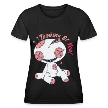 Poupée vaudou effrayante Sorcellerie Halloween à vous d - T-shirt sport Femme - noir - Devant - AI Model Female 172 light (172cm)