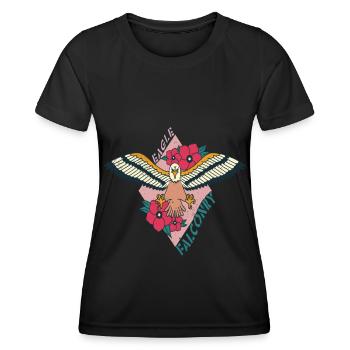 Adler Falknerei Raubvögel Falke - Frauen Funktions-T-Shirt - Schwarz - Vorne - AI Model Female 172 light (172cm)