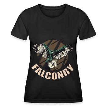 Falkenadler Falknerei Habicht Falken Raubvögel - Frauen Funktions-T-Shirt - Schwarz - Vorne - AI Model Female 172 light (172cm)