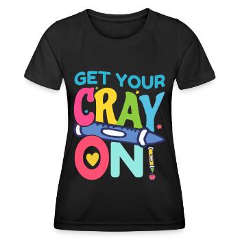 Enseignante au primaire Éducatrice de maternelle - T-shirt sport Femme - noir - Devant - AI Model Female 172 light (172cm)