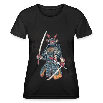 Samouraï Rétro Art Japonais Ninja Japonais K - T-shirt sport Femme - noir - Devant - AI Model Female 172 light (172cm)