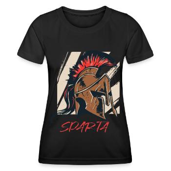 Sparta Warrior Sparta Warrior Casque Gladiator Antique - T-shirt sport Femme - noir - Devant - AI Model Female 172 light (172cm)