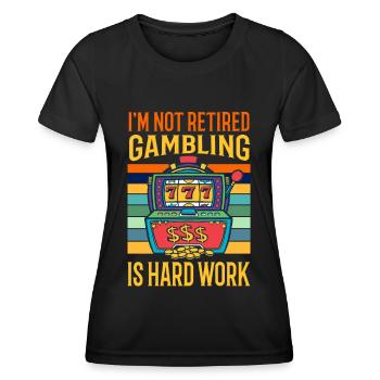 Kasino Glücksspiel Spielautomat Kartenspiel - Frauen Funktions-T-Shirt - Schwarz - Vorne - AI Model Female 172 light (172cm)