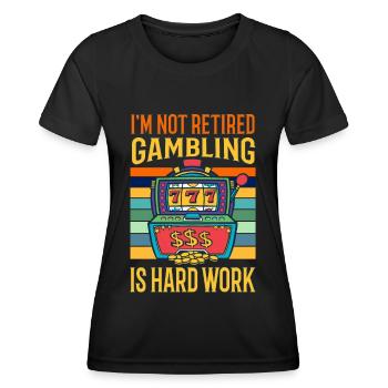 Casino Gambling Slot Machine à sous Jeu de cartes - T-shirt sport Femme - noir - Devant - AI Model Female 172 light (172cm)