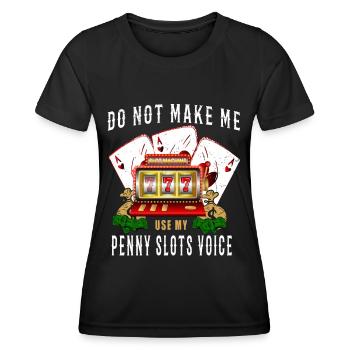 Kasino Glücksspiel Spielautomat Kartenspiel - Frauen Funktions-T-Shirt - Schwarz - Vorne - AI Model Female 172 light (172cm)